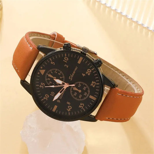 UrbanCraft™ Leather Watch Set